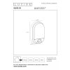Lucide HUPS IR - Nástěnné světlo Vnitřní/Venkovní - LED - 1x10W 3000K - IP54 - Senzor pohybu & Den/Noc - Černá