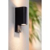 Lucide ZARO IR – Nástěnný reflektor / Nástěnné světlo Vnitřní/Venkovní – 2xGU10 – IP65 – se senzorem – černé