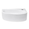 Glacera Rohové umývátko Glacera Bigio 42x29,5 cm otvor pro baterii vpravo BG4229