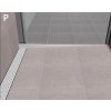 Sapho Spádová lišta, pravá, výška 12 mm, délka 1500 mm, nerez mat SPD1512-P