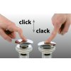 Aqualine Vanová výpust 6/4", click-clack, pro vany s integrovaným přepadem, chrom TF5005