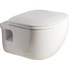 Sapho BRILLA CLEANWASH závěsná WC mísa s bidetovou sprškou, Rimless, 36,5x53cm, bílá 100612