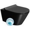GSI KUBE X závěsná WC mísa, GeniusFlush, 36x55cm, černá dual-mat 941326