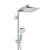 Hansgrohe Sprchový systém Hansgrohe Crometta E na stěnu s termostatickou baterií chrom 27281000