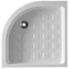 Kerasan RETRO keramická sprchová vanička, čtvrtkruh 90x90x20cm, R550, bílá 133901