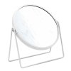 Ridder SUMMER kosmetické zrcátko na postavení, Ø 160mm, oboustranné, bílá 03009001