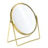 Ridder SUMMER kosmetické zrcátko na postavení, Ø 160mm, oboustranné, zlato 03009024