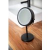 Ridder DAISY kosmetické zrcátko na postavení LED, Ø 150 mm, oboustranné, černá 03111010