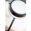 Ridder DAISY kosmetické zrcátko na postavení LED, Ø 150 mm, oboustranné, černá 03111010