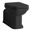 Kerasan WALDORF WC mísa stojící, 37x65cm, spodní/zadní odpad, černá mat 411631