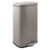 Spirella Spirella pedálový odpadkový koš AKIRA matná šedo-hnědá ocel soft-close 50 L 10.21571