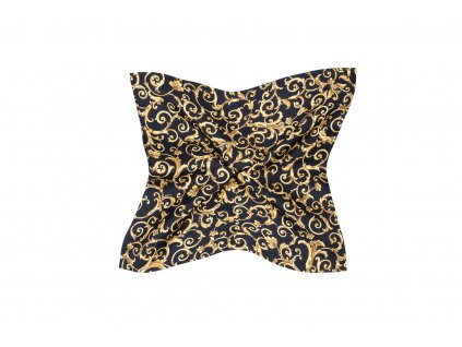 Černý kapesníček se zlatými ornamenty