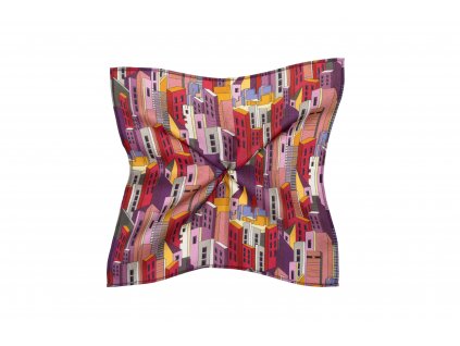 Barevný kapesníček s mrakodrapy