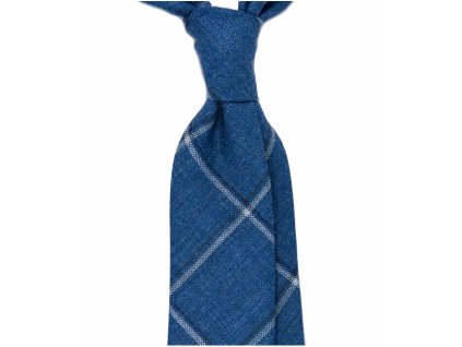 Modrá kravata windowpane