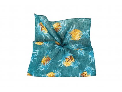 Modrý kapesníček s ananasy
