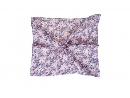 Růžový kapesníček s květinovým vzorem