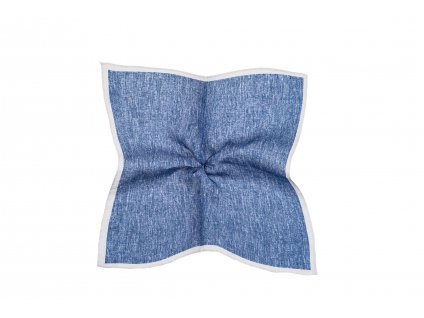 Světle modrý kapesníček s bílým okrajem