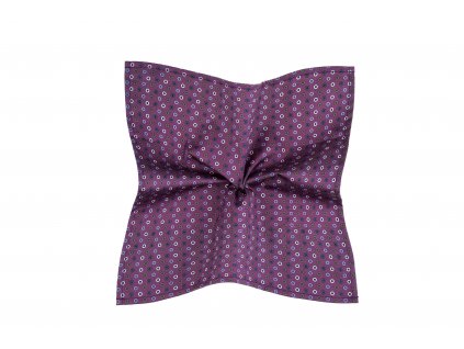 Fialový kapesníček s barevnými puntíky