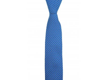Modrá twin kravata s řetízkovým vzorem
