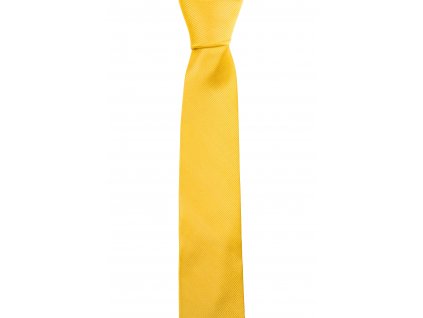 Žlutá kravata s šikmou linií