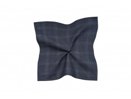 Tmavě modrý kapesníček s kárem