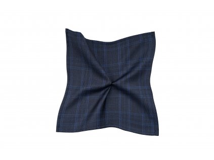 Tmavě modrý kapesníček s kárem