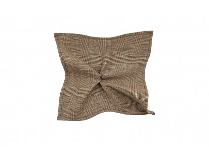 Béžový kapesníček s modrým kárem