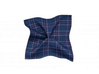Modrý kapesníček s fialovým kárem
