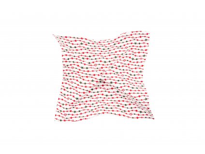 Bílý kapesníček s vánočním motivem