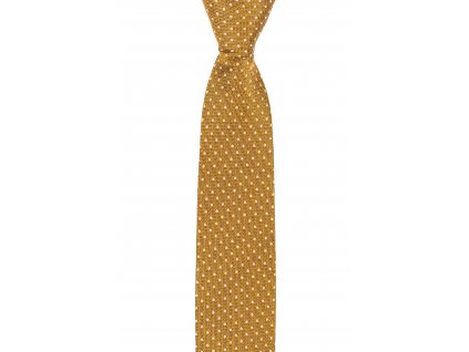 Zlatavá kravata s puntíky