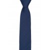 Tmavě modrá kravata s červenýmí tečkami