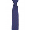 Modrá kravata s červenými proužky
