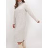 BÉŽOVÉ PLETENÉ ŠATY S ROLÁKOM 200060 2 2