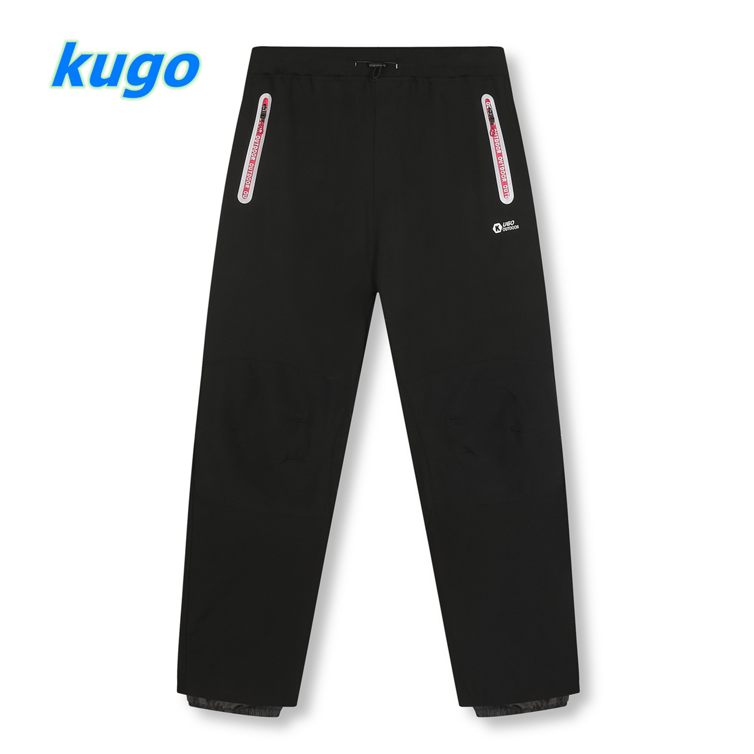 Kugo softshellové kalhoty - nezateplené (HK3077) Barva: Černá s růžovým zipem, Velikost: XL