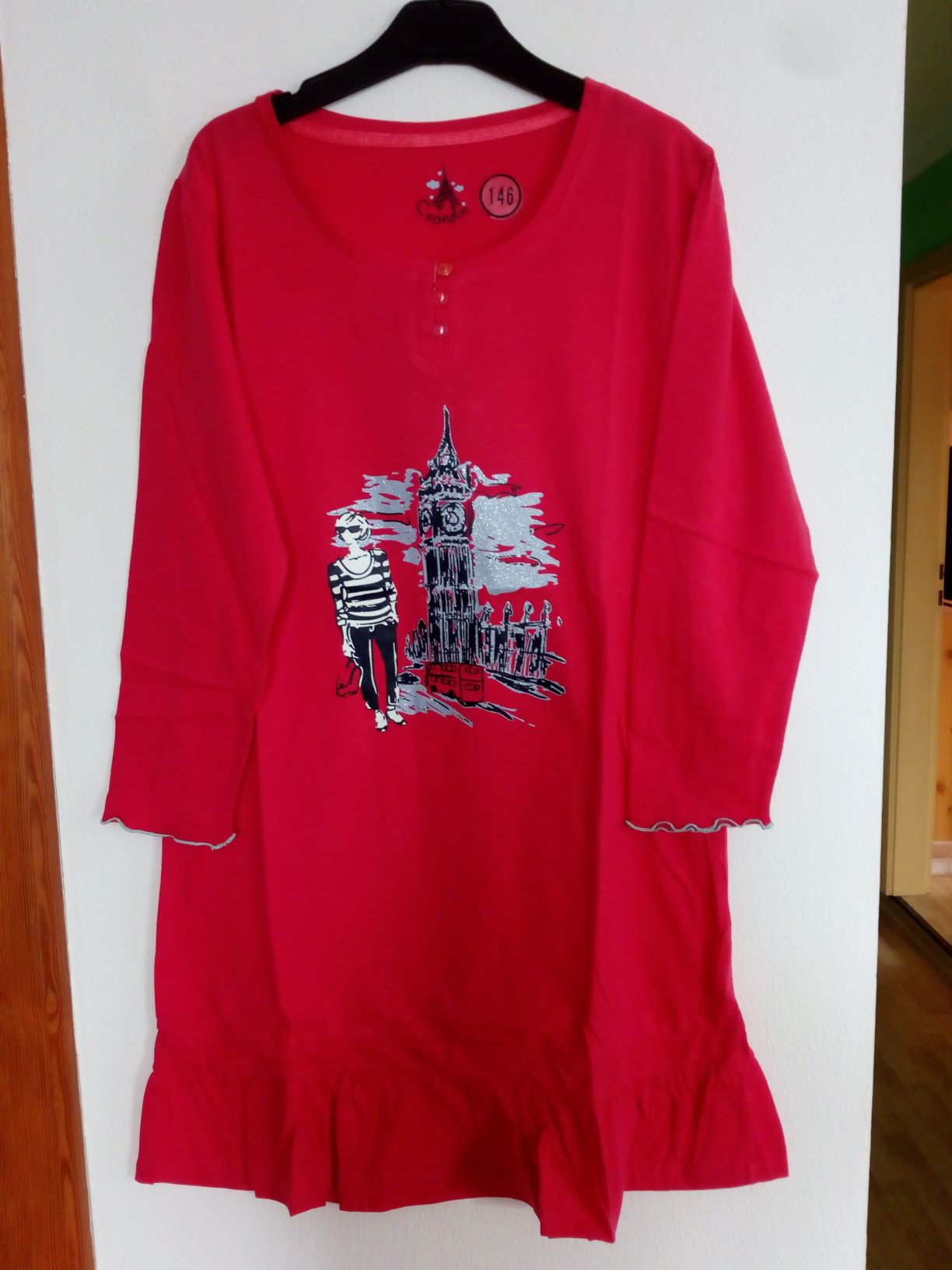 Coandin dívčí noční košile (S1418A) Barva: Červená, Velikost: 158