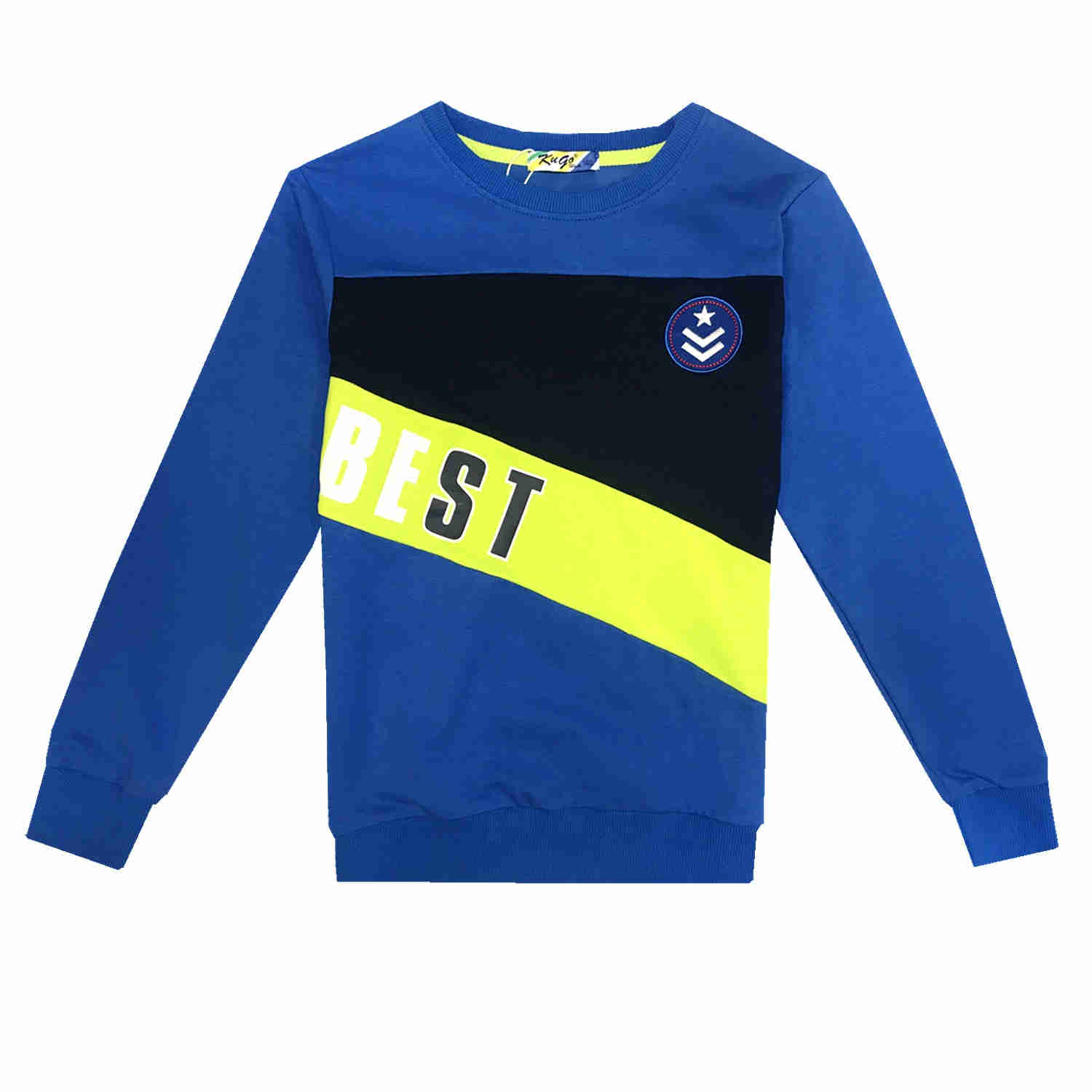 Kugo chlapecké tričko s dl. rukávem (M0220) Barva: Modrá, Velikost: 152