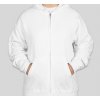 White Zipper Hoodie Front