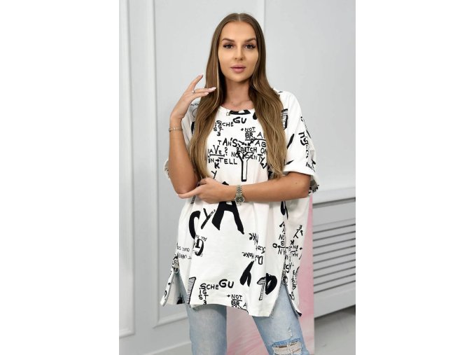 slo pl Bavlnene bluzka s potlacou biely 24936 1