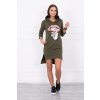 slo pl Saty s dlhsim chrbtom a farebnou potlacou khaki 14557 1
