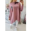 slo pl Mikina oversize s asymetrickymi stranami tmavo ruzova 19046 6
