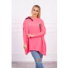 slo pl Mikina oversize s asymetrickymi stranami ruzovy neon 21303 3