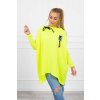 slo pl Mikina oversize s asymetrickymi stranami zlty neon 21302 3