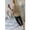 slo pl Sveter s kapucnou s batohovym rukavom cappuccino 15587 5