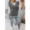 slo pl Sveter Houndstooth bez rukavov 19216 4