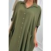 slo pl Oversize saty s golierom khaki 24757 3