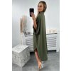 slo pl Oversize saty s golierom khaki 24757 6