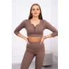 slo pl Rebrovany crop top set moka 23931 3