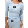 slo pl Rebrovana suprava bluzka leginy modra 24733 6