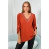 slo pl Bluzka s viskozou s ozdobnou cipkou zazvor 26113 1