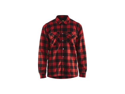 3225 Podšitá flanelová košile (Farba Cervená/cerná, Veľkosť S)